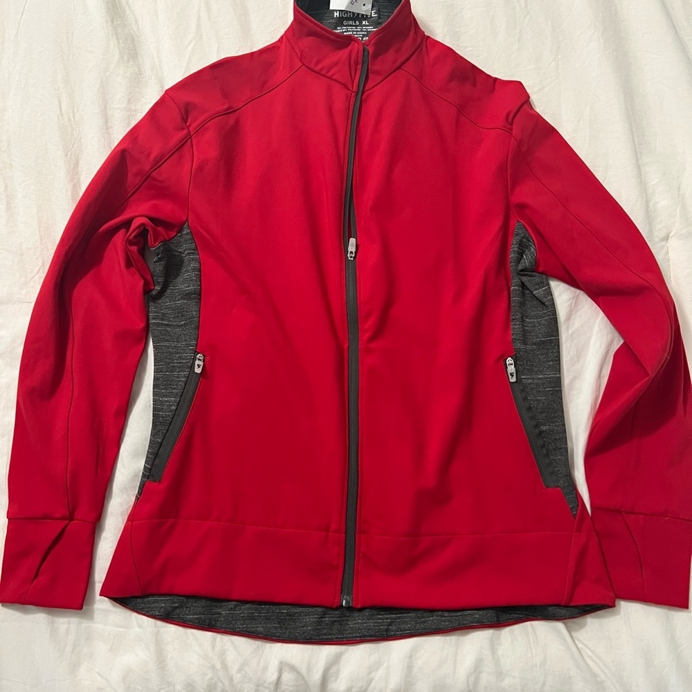Augusta Sportswear High Five track jacket size girls xl red/ athletic wear